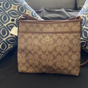 File Crossbody In Signature Canvas